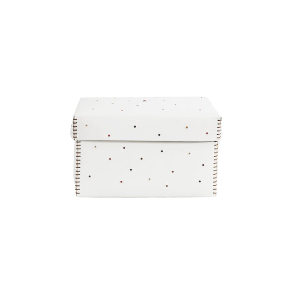 Henry Beguelin Scatola Perline M Cuoio White