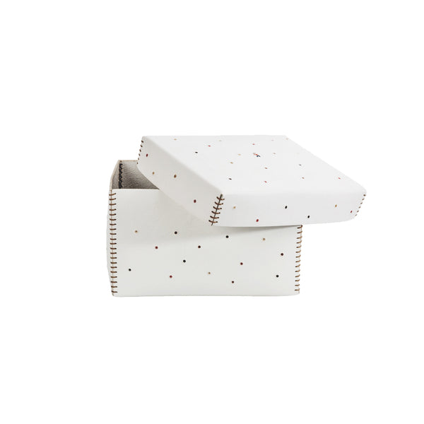 Henry Beguelin Scatola Perline M Cuoio White