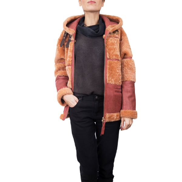 Henry Beguelin Shearling Coat Kansas Cognac