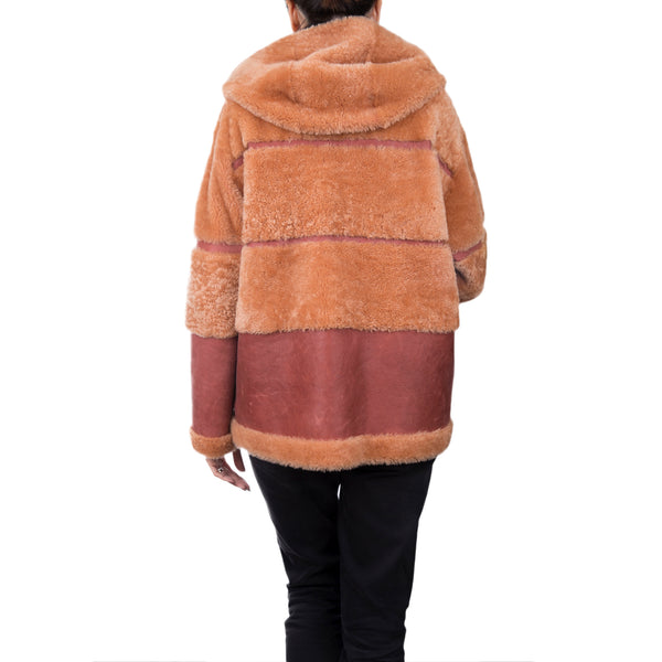 Henry Beguelin Shearling Coat Kansas Cognac