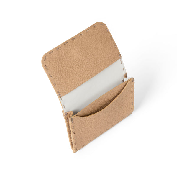 Henry Beguelin Signature Card Case Muflone Beige