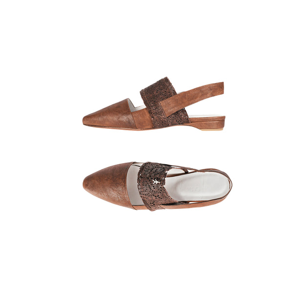 henry beguelin Slingback Grattato / Burano Brandy