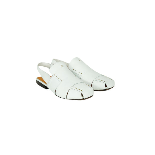 Henry Beguelin Slingback Mules Cervo Bianco