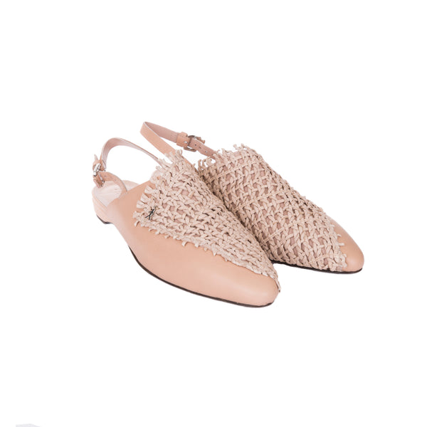 Henry Beguelin Slingback Shoes Intreccio Rete Fard