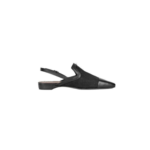 Henry Beguelin Slingback Shoes Suede Black
