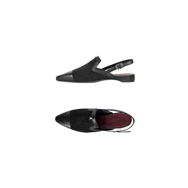 henry beguelin Slingback Shoes Suede Black