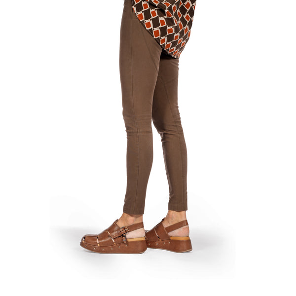 Henry Beguelin Slingback Wedge Old Iron Caramel