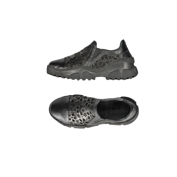 henry beguelin Slip On Traforato Pizzo Black