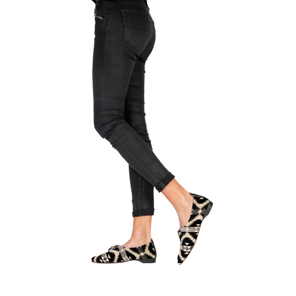 Henry Beguelin Slipper Azteco Fabric Black