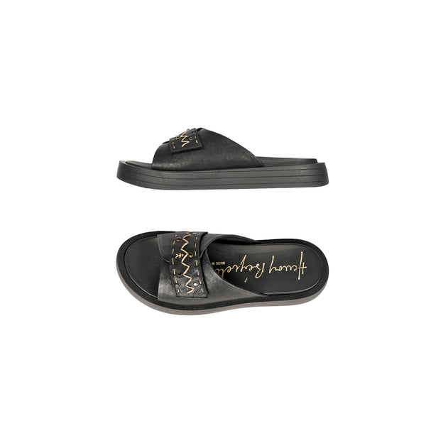 henry beguelin Slipper Greca Old Iron Black