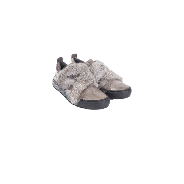 henry beguelin SNEAKER FUR METAL WASH ANTHRACITE