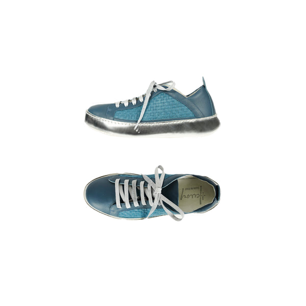 henry beguelin Sneaker Intreccio Soft Blue Jeans