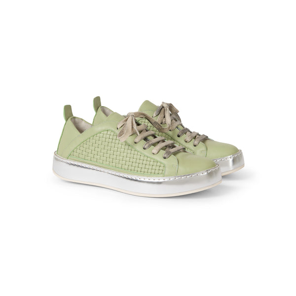Henry Beguelin Sneaker Intreccio Soft Green