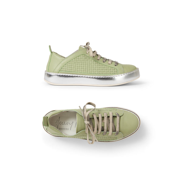 henry beguelin Sneaker Intreccio Soft Green