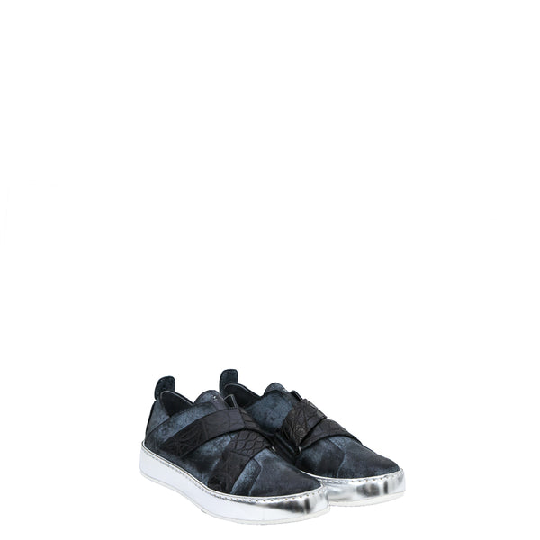henry beguelin Sneaker Metal Davè Crocodile Black