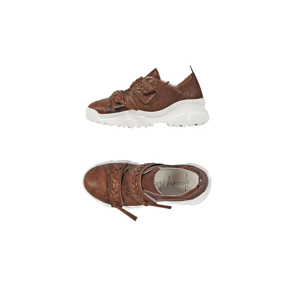 henry beguelin Sneaker Ricamo Vegetal Wash Brandy