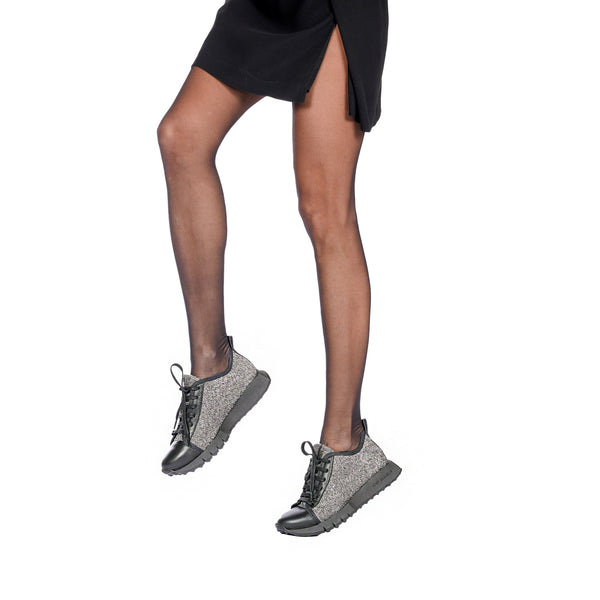 Henry Beguelin Sneaker Wool Curly Charcoal