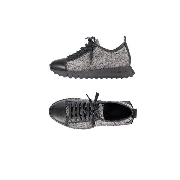 henry beguelin Sneaker Wool Curly Charcoal