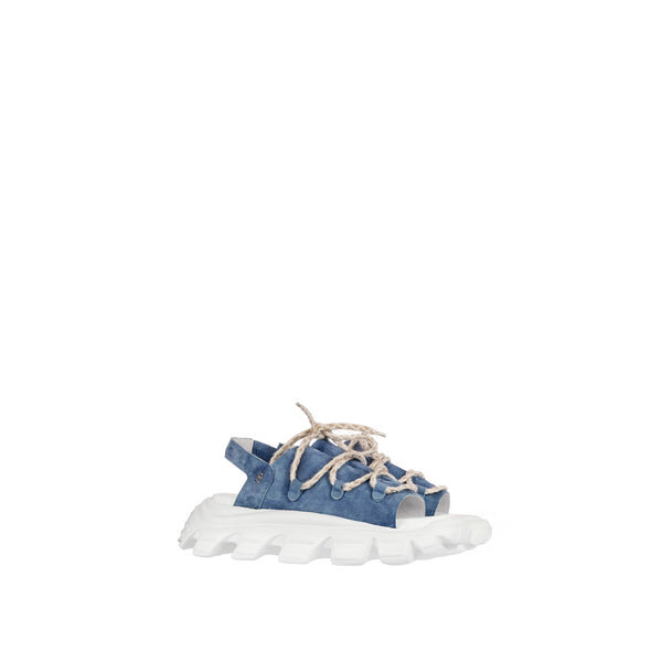 Henry Beguelin Sporty Sandal Suede Blue