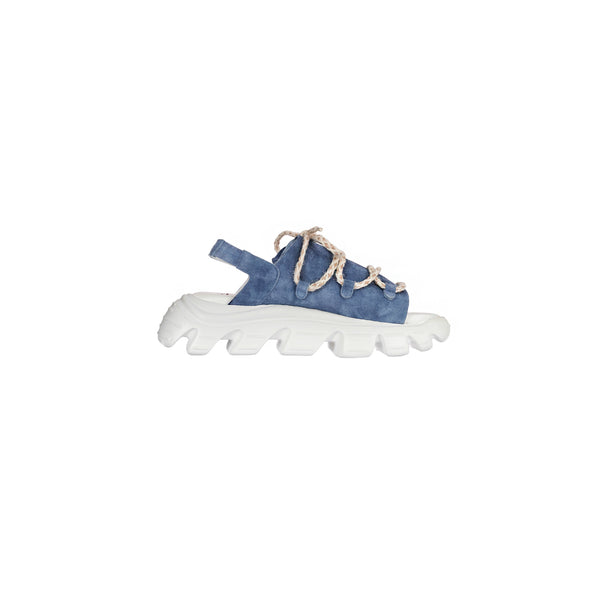 Henry Beguelin Sporty Sandal Suede Blue