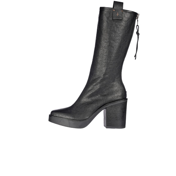 Henry Beguelin Square Toe Boot Old Iron Black