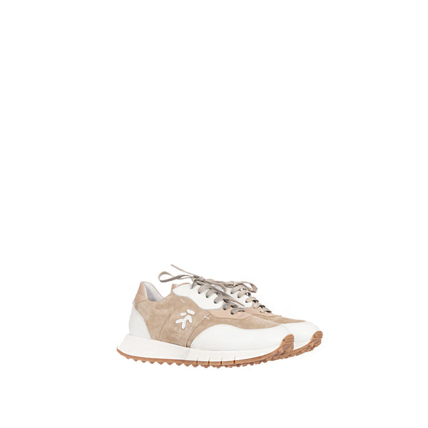 Henry Beguelin Suede Leather Man Sneaker Beige
