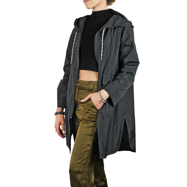 henry beguelin Taffeta Hoodie Jacket Black