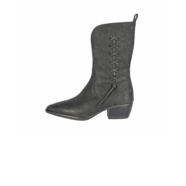 Henry Beguelin Texan Boot Grattato Nero