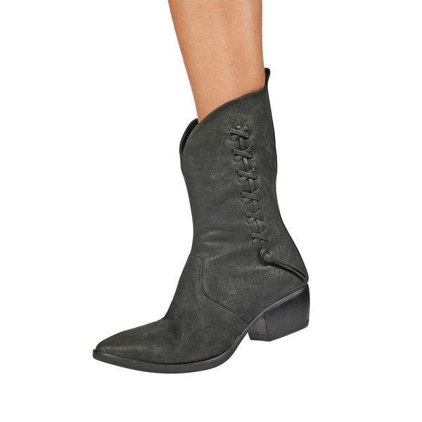 Henry Beguelin Texan Boot Grattato Nero