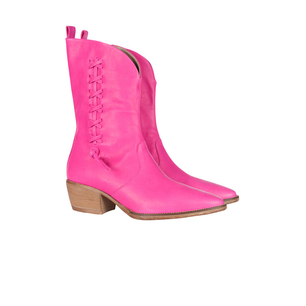 henry beguelin Texan Boot Old Iron Fuchsia