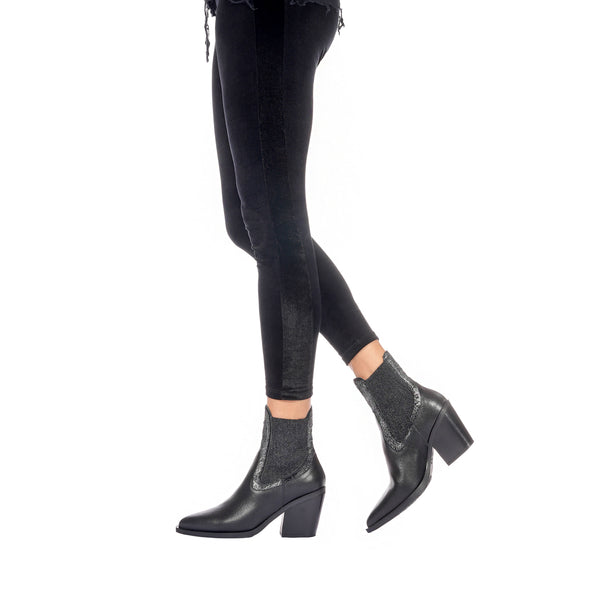 Henry Beguelin Texan Bootie Old Iron Black