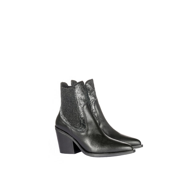 Henry Beguelin Texan Bootie Old Iron Black