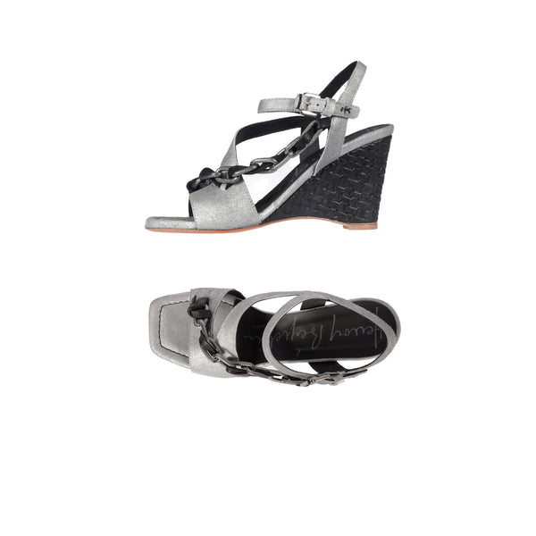 henry beguelin Wedge Jewel Sandal Graffiato Silver