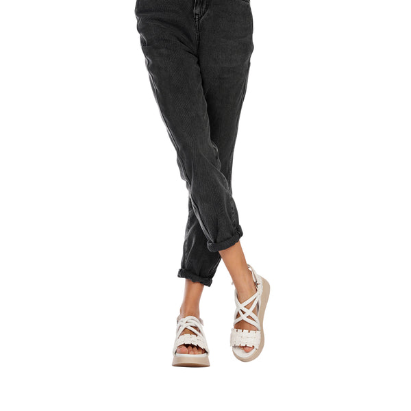 Henry Beguelin Wedge Sandal Intreccio Cesta White