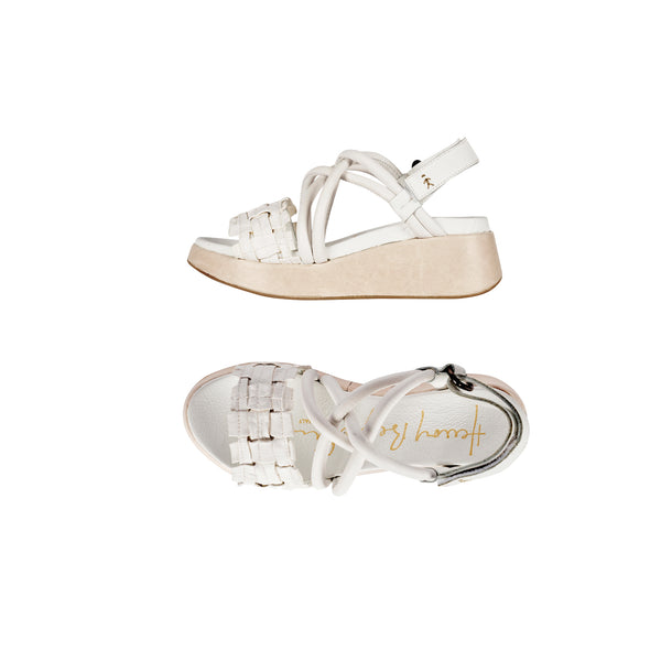 henry beguelin Wedge Sandal Intreccio Cesta White
