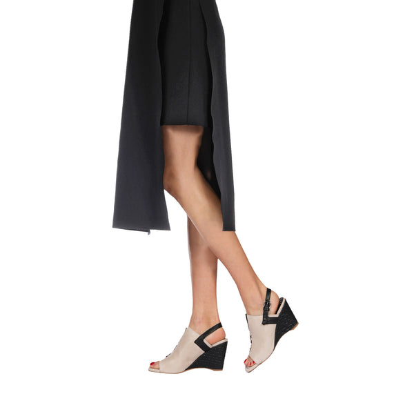 Henry Beguelin Wedge Sandal Old Iron Cream