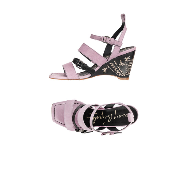 henry beguelin Wedge Sandal Old Iron Lilac