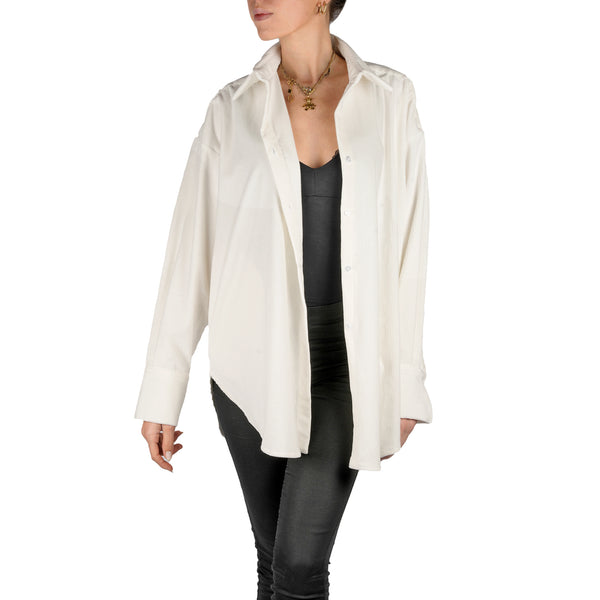 henry beguelin White Shirt in Velvet effect