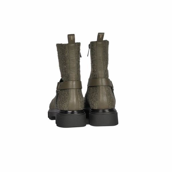 Henry Beguelin Wool Bootie Lana Ricciolina Green