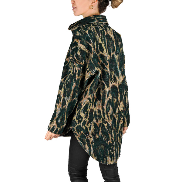 Henry Beguelin Wool Jacket Bouclè Green