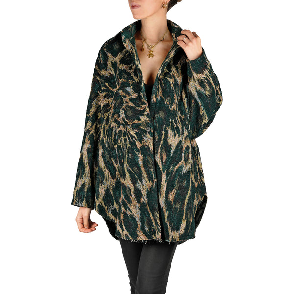 henry beguelin Wool Jacket Bouclè Green