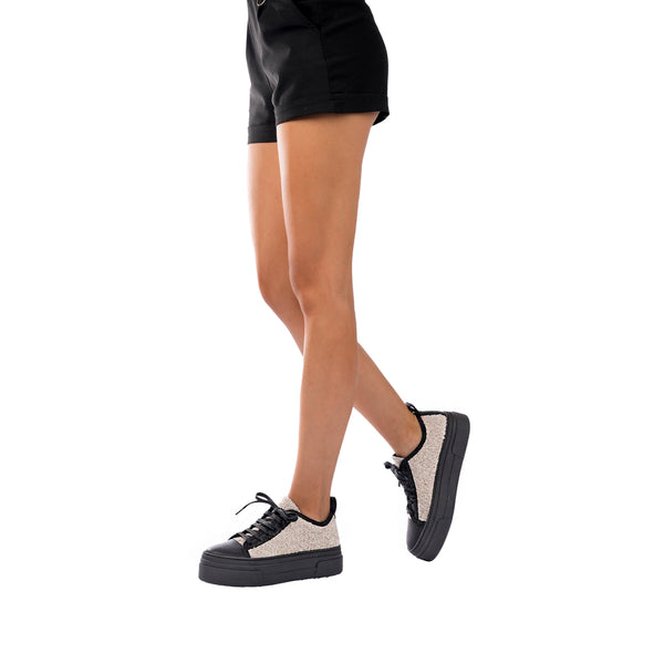 Henry Beguelin Wool Sneaker Bouclè Chalk White