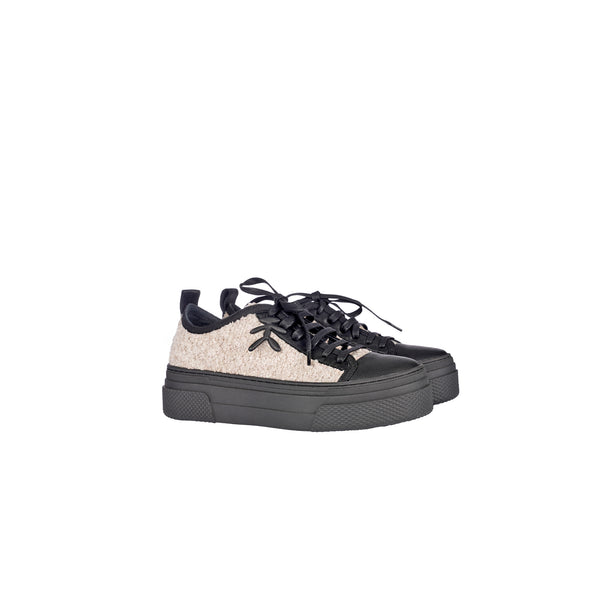 Henry Beguelin Wool Sneaker Bouclè Chalk White