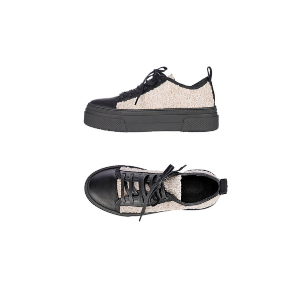 henry beguelin Wool Sneaker Bouclè Chalk White