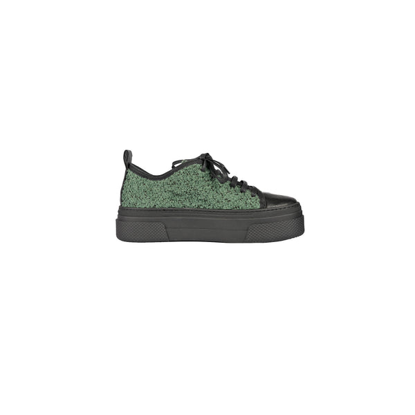 Henry Beguelin Wool Sneaker Bouclè Dark Green