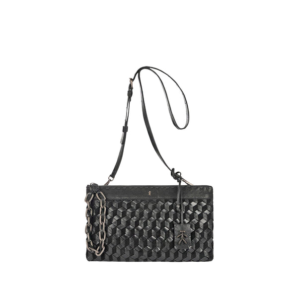 henry beguelin Zip Clutch Jewel Intreccio 3D Black