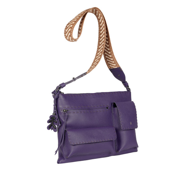 Henry Beguelin Zip Clutch Multi M Muflone Purple