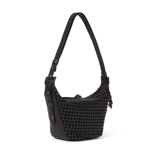 Henry Beguelin Ilenia S Bag Intreccio Scacchiera Black