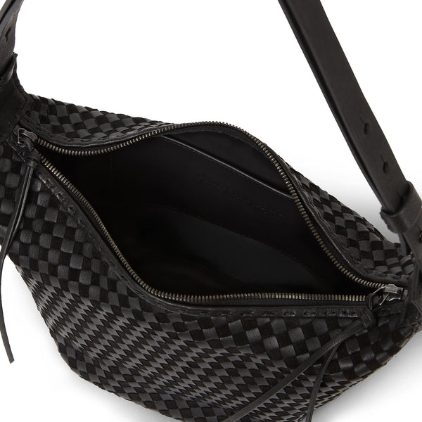 Henry Beguelin Ilenia S Bag Intreccio Scacchiera Black