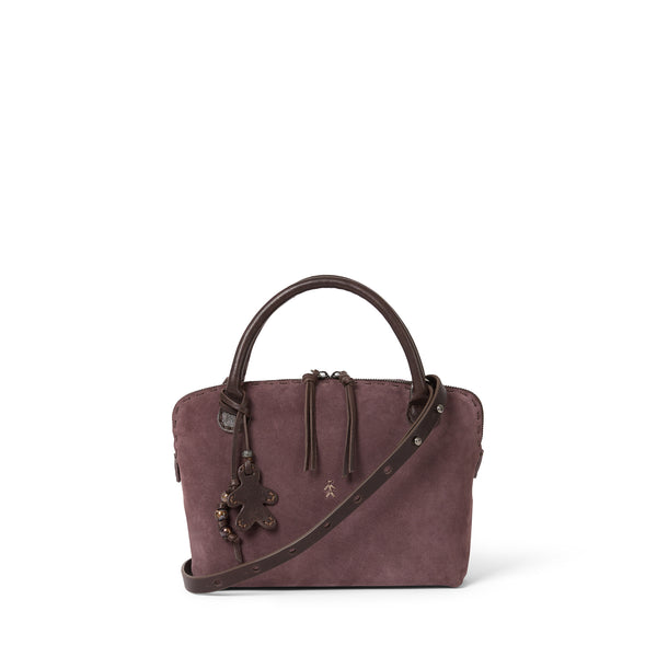 henry beguelin Imbutto M Suede Crossbody Bag Blackberry